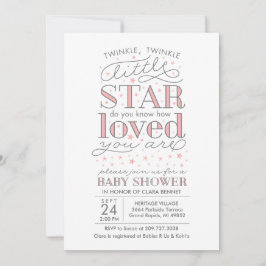 Twinkle Twinkle Star Tema Invitación a Baby Shower