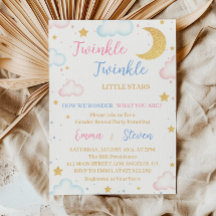 Twinkle Twinkle Stars Invitación a revelar género