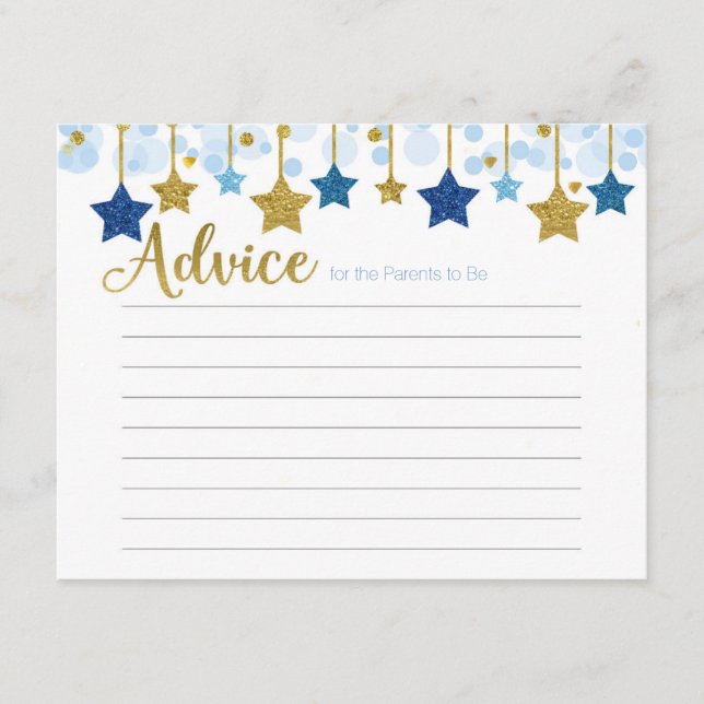 Twinkle Twinkle Tarjeta de Consejos para Pequeñas  (Anverso)