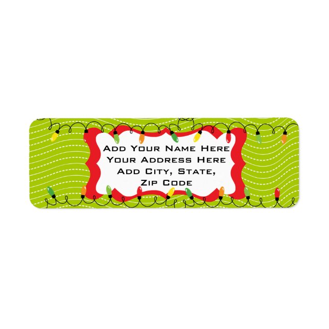 Twinkling Luces Navidades Etiquetas de direcciones (Frente)