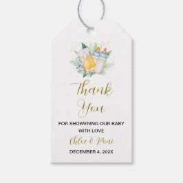 Twins Boys Baby Shower Gracias Etiqueta