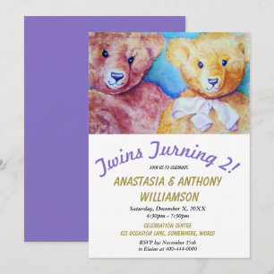 TWINS TURNING 2 con INVITACIÓN DE PARTIDO DE OSOS 
