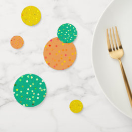 Twisty Polka Dot Spirals Tri-Color Confetti (YGO)