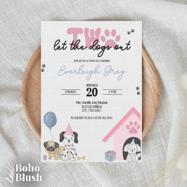 Two Let the Dogs Out | Invitación de 2do cumpleaño