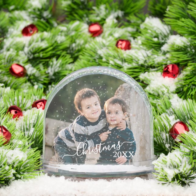 Two Photo Family Christmas 20XX Name Keepsake (Navidad)
