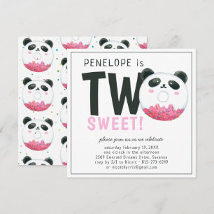Two Sweet Invitación de cumpleaños número 2 de P