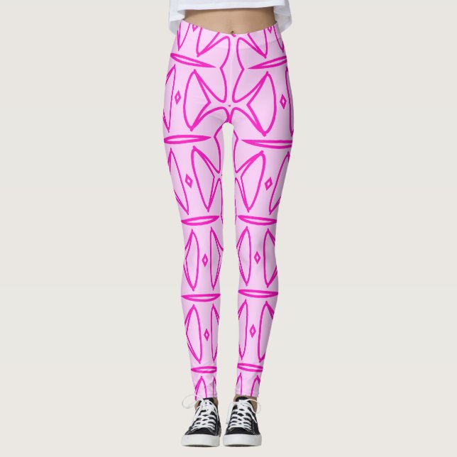 Two Toned Pink Pattern Leggings (Anverso)