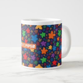 TwoPips: Taza del jumbo de la impresión de Meeple
