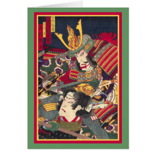 TwoSamurai - banda de Woodblock del japonés… -