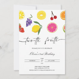 Twotti Frutti 2.ª invitación de cumpleaños Fiesta