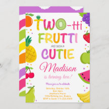 Twotti Frutti Cutie Segunda Invitación de cumpleañ