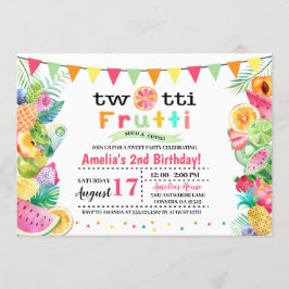Twotti Frutti embroma la invitación del cumpleaños