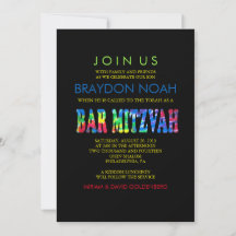TYE DYE Bar Mitzvah Invitación