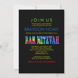 TYE DYE Bar Mitzvah Invitación