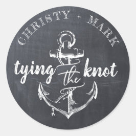 Tying the Knot Anchor Chalkboard | PEGATINA BODA