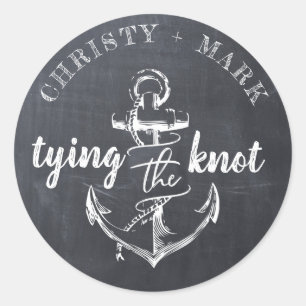 Tying the Knot Anchor Chalkboard   PEGATINA BODA