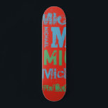 Typografía de colores de moda Skateboard Word Clou<br><div class="desc">Patinaje de diseño en tonos rojos, azul norso y verde claro. El efecto de este diseño de moda basado en textos callejeros depende de la longitud de tu nombre. Seleccione "Haga clic para más personalizar" en la parte inferior de "Personalice esta plantilla" para obtener el aspecto que desee. Puede hacer...</div>
