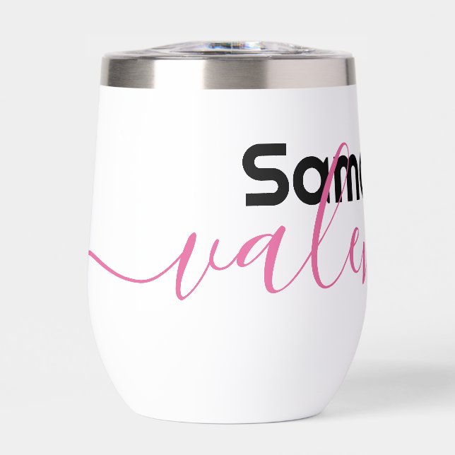 Typografía de estilo Nombre Botella de agua Valent (Frente)