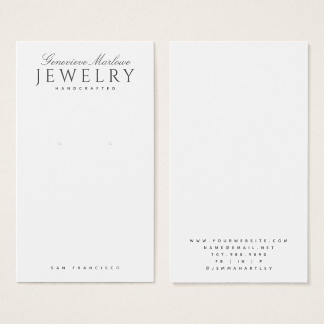 Typografía elegante para joyería (Anverso y reverso)