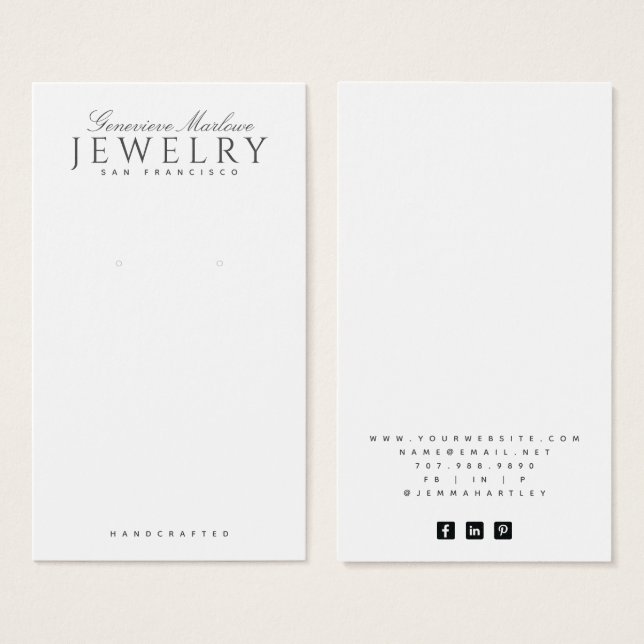 Typografía elegante para joyería (Anverso y reverso)