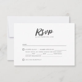 Typografía mínima Matrimonio moderno limpio RSVP