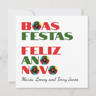 Typografía mínima Saludos de Navidad portugueses