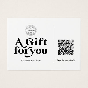 Typografía moderna QR código QR Tarjeta de cupón r