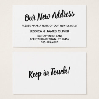 Typografía negrita mínima Nuestra nueva tarjeta de