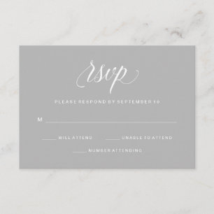 Typografía simple elegante Gray RSVP