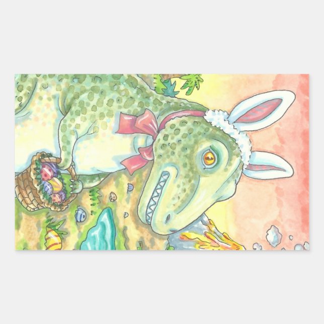 TYRANNOSAURUS, PEGATINAS DEL BUNNY T-REX EASTER (Anverso)