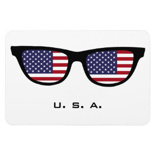 U.A. Shades personalizado texto e imán color