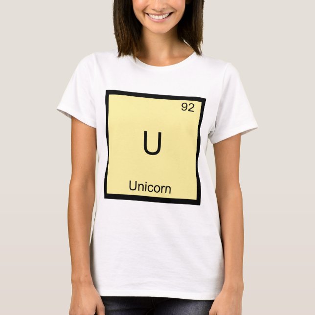 U - Camiseta divertida del símbolo del elemento de (Anverso)