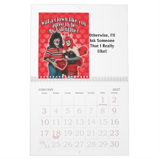 U-Chupe el calendario de los saludos para 2012 (Jan 2027)