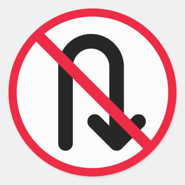 U Gira el Rótulo prohibido | Pegatinas de Ronda cl (Anverso)