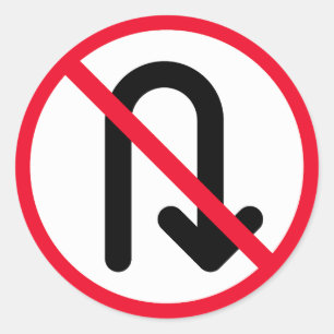 U Gira el Rótulo prohibido   Pegatinas de Ronda cl