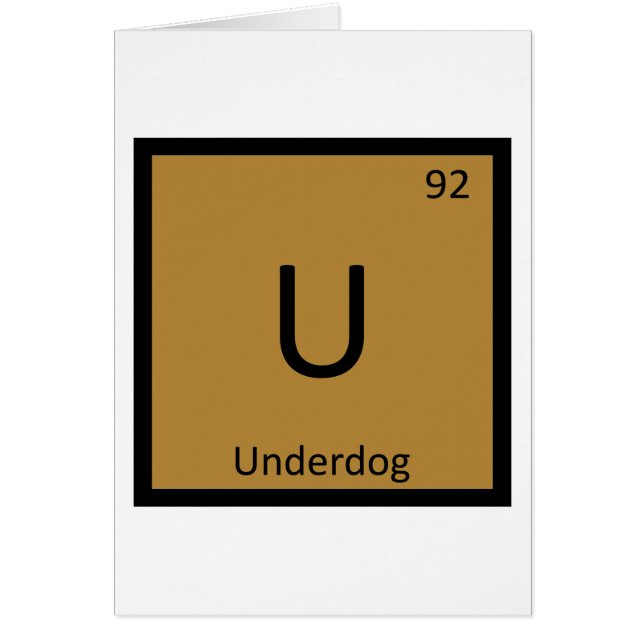 U - Química del Perro Perdedor Símbolo de la Tabla (Frente)