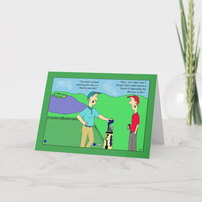 U.S. Abra la tarjeta de cumpleaños del golf (Anverso)