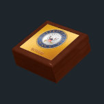 U.S. Caja del recuerdo de la joyería del veterano<br><div class="desc">Muestre su orgullo en la marina americana. Diseñado por un veterano.</div>
