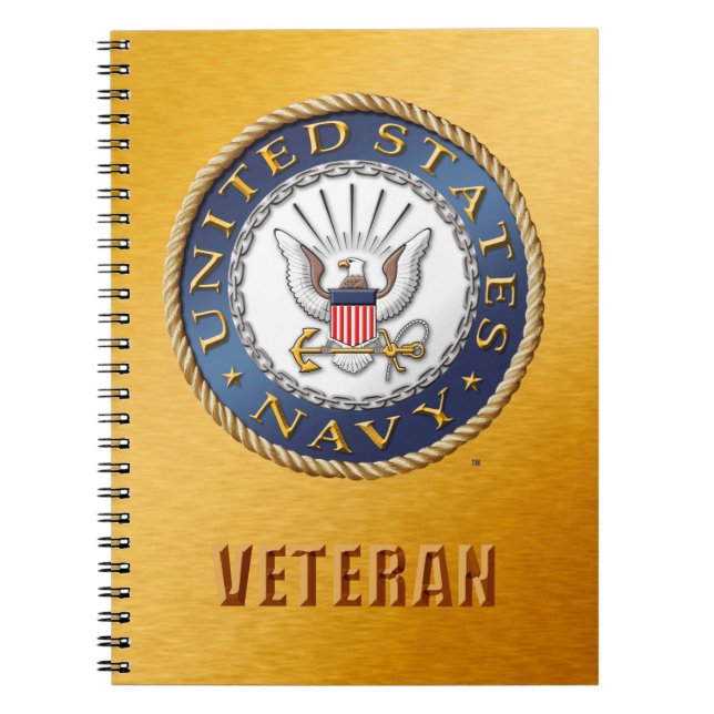 U.S. Cuaderno de la foto del espiral del veterano (Frente)