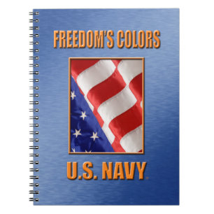 U.S. Cuaderno espiral de la foto de la marina de