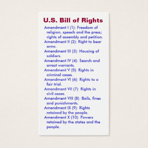 U.S. ~ de la Declaración de Derechos primer ~ de