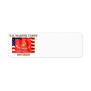 U.S. Etiqueta del remite del Cuerpo del Marines