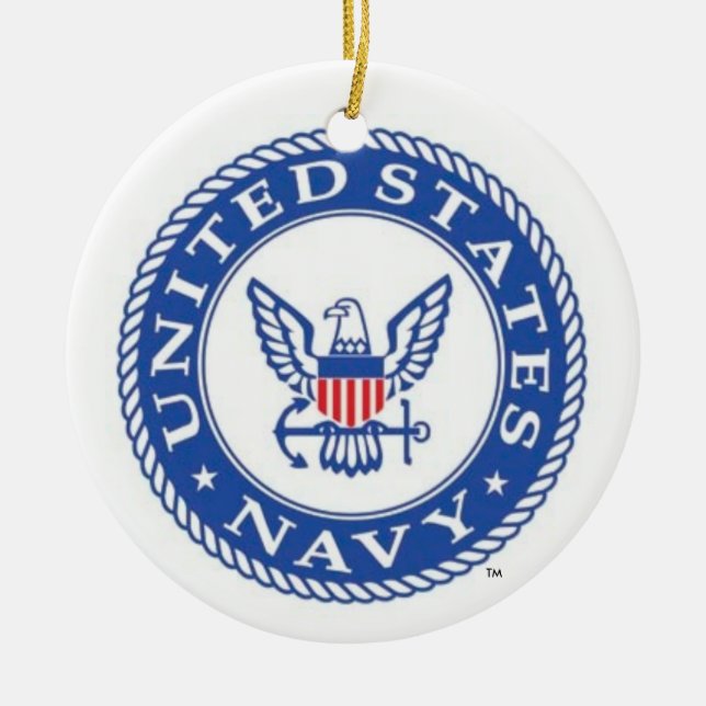 U.S. Ornamento bajo naval del navidad de Navy® San (Frente)