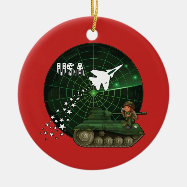 U.S. Ornamento militar del navidad del ejército de (Frente)