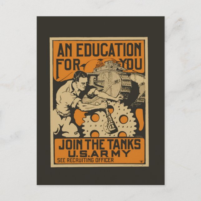 U.S. Postal de reclutamiento del ejército (Anverso)