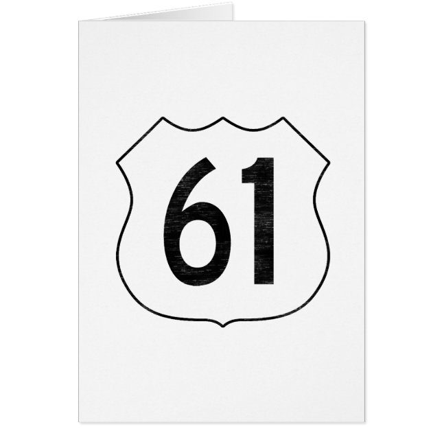 U.S. Rótulo de la ruta de la carretera 61 (Frente)