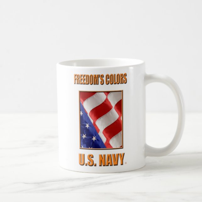 U.S. Taza blanca clásica de la marina de guerra (Derecha)