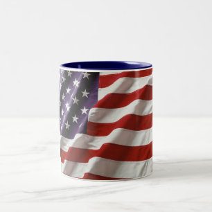 U.S. Taza de café de la bandera que agita