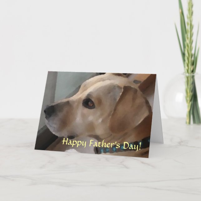 UB- tarjeta linda del día de padre del perrito (Anverso)