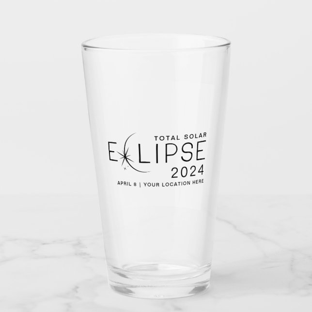 Ubicación del Personalizado del eclipse solar 2024 (Anverso)
